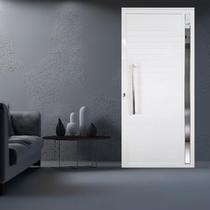 Porta Lambril de Alumínio 210 X 80cm com Visor Linha Veneza Esquadrias Bergamo Abertura Esquerda