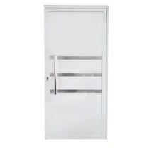 Porta Lambril de Alumínio 210 x 90cm com Friso Linha Veneza Esquadrias Bergamo Abertura Esquerda