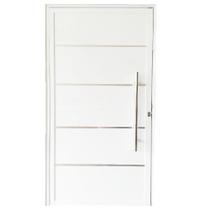Porta Lambril de Alumínio Branco 2.10 X 0.80 x 0.045 com Puxador e Friso Porta Lambril de Alumínio Branco 2.10 X 0.80 x 0.045 com Puxador e Friso