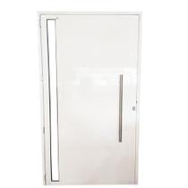 Porta Lambril de Alumínio Branco 2.10 X 0.90 x 0.045 com Puxador e Vidro