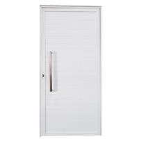 Porta Lambril de Alumínio Direita 210 x 90cm com Puxador Linha Veneza Esquadrias Bergamo Branco