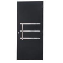 Porta Lambril de Alumínio Preto com Puxador e Friso Linha Veneza Porta Lambril de Alumínio Preto com Puxador e Friso Linha Veneza