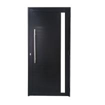 Porta Lambril de Alumínio Preto com Puxador e Vidro Linha Roma Porta Lambril de Alumínio Preto com Puxador e Vidro Linha Roma