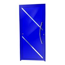 Porta Lambril Duna com Puxador Super 25 210cm x 90cm Brimak Abertura Direita Azul Porta Lambril Duna com Puxador Super 25 210cm x 90cm Brimak Abertura Direita Azul