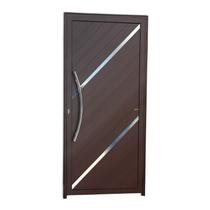 Porta Lambril Duna com Puxador Super 25 210cm x 90cm Brimak Abertura Esquerda Corten Porta Lambril Duna com Puxador Super 25 210cm x 90cm Brimak Abertura Esquerda Corten