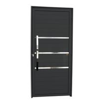 Porta Lambril Evolution com Puxador Super 25 210cm x 100cm Brimak Abertura Esquerda Preto Porta Lambril Evolution com Puxador Super 25 210cm x 100cm Brimak Abertura Esquerda Preto