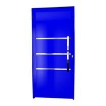 Porta Lambril Evolution com Puxador Super 25 210cm x 90cm Brimak Abertura Direita Azul Porta Lambril Evolution com Puxador Super 25 210cm x 90cm Brimak Abertura Direita Azul