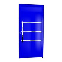 Porta Lambril Evolution com Puxador Super 25 210cm x 90cm Brimak Abertura Esquerda Azul Porta Lambril Evolution com Puxador Super 25 210cm x 90cm Brimak Abertura Esquerda Azul