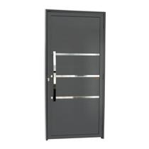 Porta Lambril Evolution com Puxador Super 25 210cm x 90cm Brimak Abertura Esquerda Cinza Porta Lambril Evolution com Puxador Super 25 210cm x 90cm Brimak Abertura Esquerda Cinza