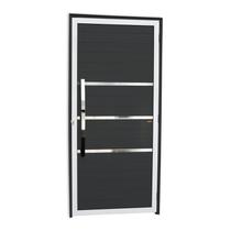 Porta Lambril Evolution com Puxador Super 25 210cm x 90cm Brimak Abertura Esquerda Mix Preto Porta Lambril Evolution com Puxador Super 25 210cm x 90cm Brimak Abertura Esquerda Mix Preto
