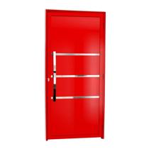 Porta Lambril Evolution com Puxador Super 25 210cm x 90cm Brimak Abertura Esquerda Vermelho Porta Lambril Evolution com Puxador Super 25 210cm x 90cm Brimak Abertura Esquerda Vermelho