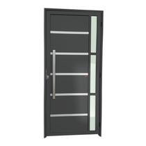 Porta Lambril Miraggio com Puxador Super 25 210cm x 100cm Brimak Abertura Esquerda Cinza Porta Lambril Miraggio com Puxador Super 25 210cm x 100cm Brimak Abertura Esquerda Cinza