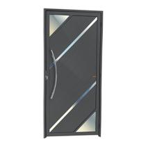 Porta Lambril Oasis com Puxador Super 25 210cm X 90cm Brimak Abertura Esquerda