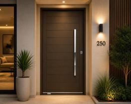 Porta Lambril Pivotante em Aço Galvanizado 120x220x14cm com Puxador Direita Porta Lambril Pivotante em Aço Galvanizado 120x220x14cm com Puxador Direita