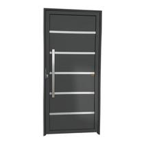 Porta Lambril Premium com Puxador Super 25 210cm x 90cm Brimak Abertura Esquerda Cinza Porta Lambril Premium com Puxador Super 25 210cm x 90cm Brimak Abertura Esquerda Cinza