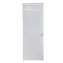 Porta Lambril Ripado De Aluminio Branco Com Maçaneta Linha 25 - 210x70 Esquerda Porta Lambril Ripado De Aluminio Branco Com Maçaneta Linha 25 - 210x70 Esquerda