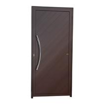 Porta Lambril Savana com Puxador Super 25 210cm x 90cm Brimak Abertura Esquerda Corten Porta Lambril Savana com Puxador Super 25 210cm x 90cm Brimak Abertura Esquerda Corten