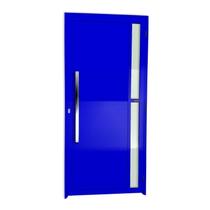 Porta Lambril Visione com Puxador Super 210cm x 100cm Brimak Abertura Esquerda Azul Porta Lambril Visione com Puxador Super 210cm x 100cm Brimak Abertura Esquerda Azul