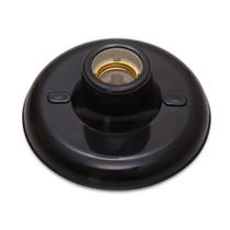 Porta Lâmpada Plafonier Plástico E27 100W com Bocal de Porcelana Sobrepor Teto Blumenau