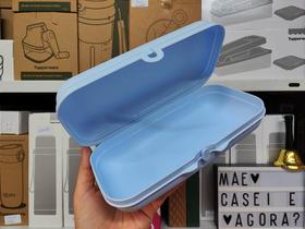 Porta Lanche Retangular Azul - Tupperware - 25,5 cm x 12 cm x 8 cm Porta Lanche Retangular Azul - Tupperware - 25,5 cm x 12 cm x 8 cm