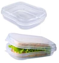 Porta lanche - sanduiche de Plastico Escolar/ Viagem Uninjet