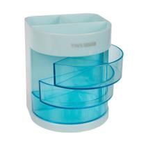 Porta Lápis 82mm 3 Repartições YINS PAPER Azul