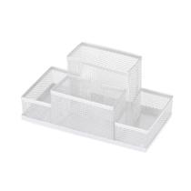 Porta Lápis Caneta Clips Lembrete Aramado Gv Office Branco 4 Divisórias