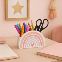 Porta Lápis Canetas E Acessórios Arco Íris