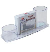 Porta Lápis Clips e Lembrete Millennium Cristal - Acrimet