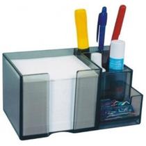 Porta lapis/clips/papel lembrete c/750fls fumê