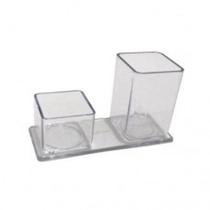 Porta lapis/clips quadrado cristal r.60 Porta lapis/clips quadrado cristal r.60
