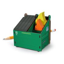 Porta-lápis Fred Desk Dumpster genuíno com cartões Flame Note Porta-lápis Fred Desk Dumpster genuíno com cartões Flame Note