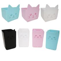 Porta Lápis Objetos Organizador Formato Gatinho Porta Treco