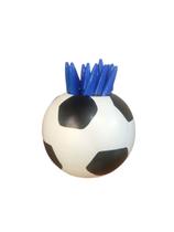 Porta Lápis ou Vaso Formato de Bola Futebol Ceramica