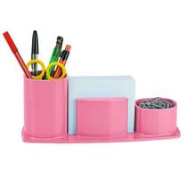Porta Lápis/papel/clipes Millenum Com Papel Ref. 740.9 Pink Opaco - Acrimet