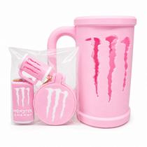 Porta lata energetico monster 473 ml kit chaveiro tampa abridor