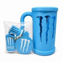 Porta lata energetico monster 473 ml kit chaveiro tampa abridor