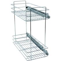 Porta Latas Deslizante Tempero Suporte Condimentos Óleo Duplo Corrediça Aço Cromado Porta Latas Deslizante Tempero Suporte Condimentos Óleo Duplo Corrediça Aço Cromado