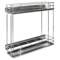 Porta Latas/ Óleo Lateral 120x425x475mm Cromado 7205 Bandeja Porta Latas/ Óleo Lateral 120x425x475mm Cromado 7205 Bandeja