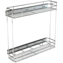 Porta Latas / Óleo Lateral 120x435x475mm Cromado 7020