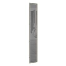 Porta Lateral Closet para Roupeiro 4 Portas com Puxador Perfil Inox e Vidro Reflecta Luciane Móveis