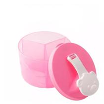 Porta Leite Em Pó Adoleta 3 Espacos Rosa Translucido 0868-96