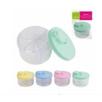 Porta Leite em Pó Dosador 3 Divisórias Marmita com Tampa Giratória COP-57