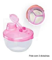 Porta Leite Em Pó Para Bebes e Crianças Rosa - Cefisa Porta Leite Em Pó Para Bebes e Crianças Rosa - Cefisa