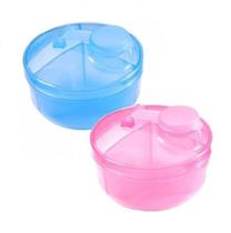 Porta Leite Em Pó Plástico Bebê 3 Divisórias 150 Ml