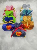 Porta lembrança coração 50 UNIDADES festas aniversário casamento baile com FITILHOS