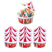 Porta Lembrancinhas de Festas Colorido Circo - Kit com 10 - Plasútil