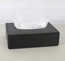 Porta Lenço de Papel em material sintético Cor Preto