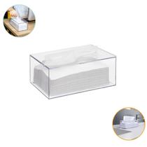Porta Lenço Papel Toalha Caixa Acrílico Com Tampa Mesa Pia Porta Lenço Papel Toalha Caixa Acrílico Com Tampa Mesa Pia