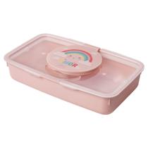 Porta Lenço Umedecido Arco-Íris Infantil Rosa Bebê Banheiro Enxoval Para Meninas Porta Lenço Umedecido Arco-Íris Infantil Rosa Bebê Banheiro Enxoval Para Meninas